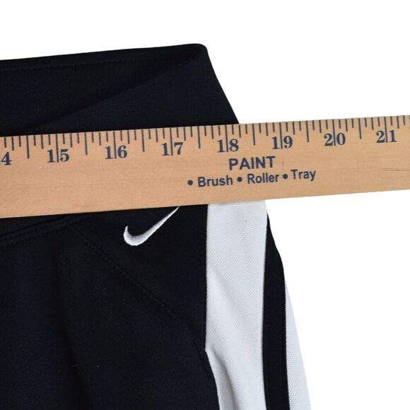 Vintage Nike Track Pants Black White Swoosh Sweatpants Y2K XL Wide Legs - Picture 4 of 8